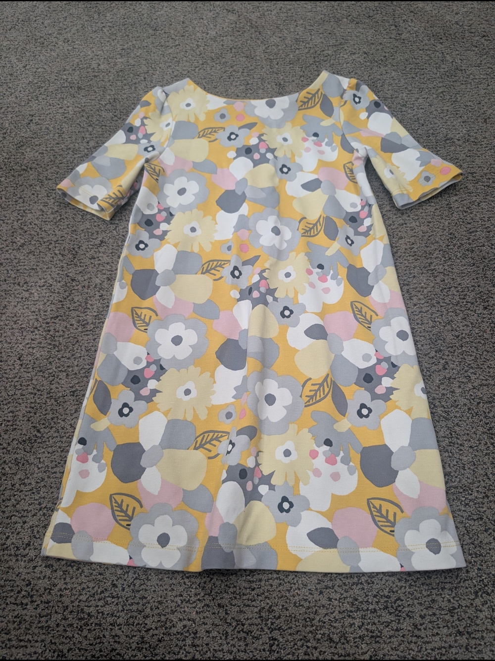 Gymboree Yellow, Pink & Gray Floral Dress